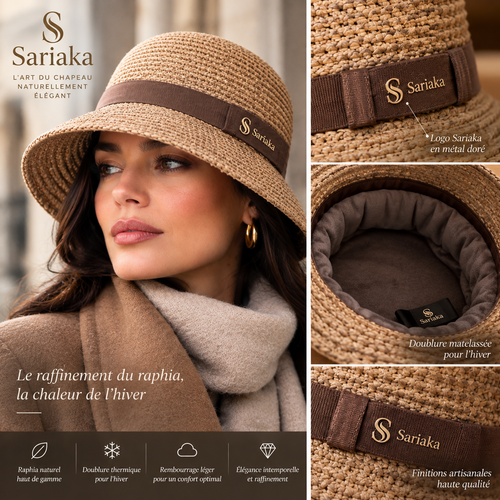 Chapeau Sariaka™ Raphia Hiver
Le raffinement du raphia, la chaleur de l'hiver.